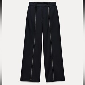 ZARA STRAIGHT LEG ZIPPER PANTS